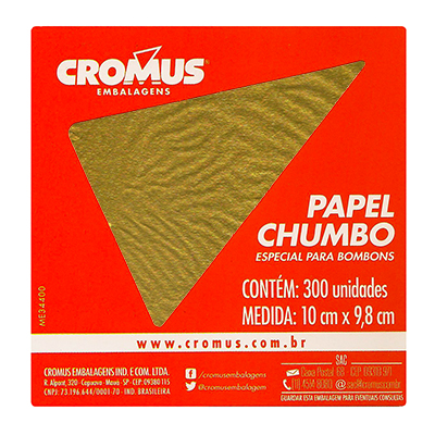Papel Chumbo 8/7.8 Cms. 300 Hojas Cromus